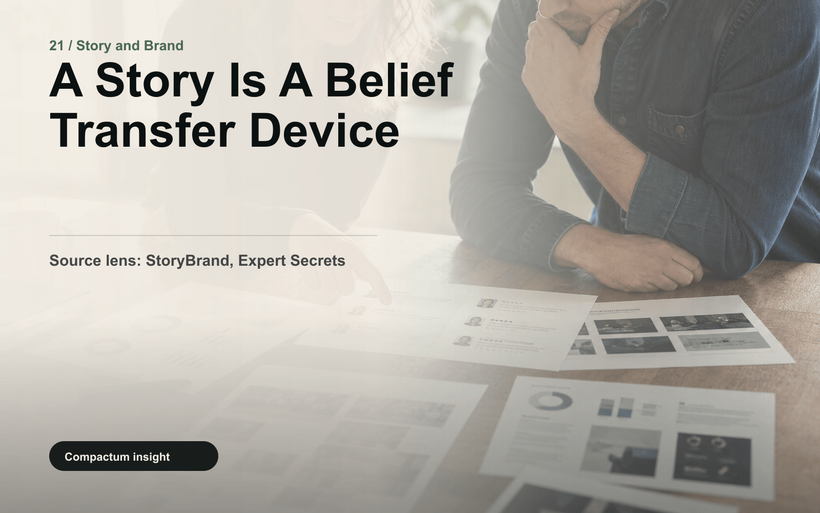 A Story Is A Belief Transfer Device editorial visual