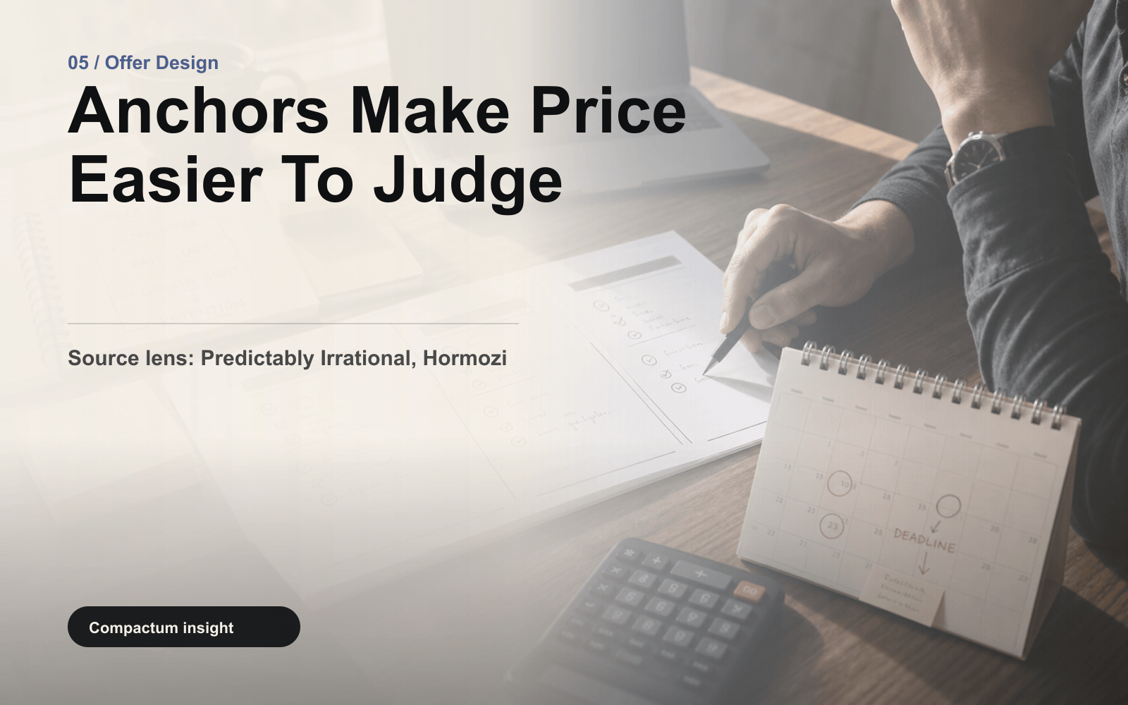 Anchors Make Price Easier To Judge editorial visual