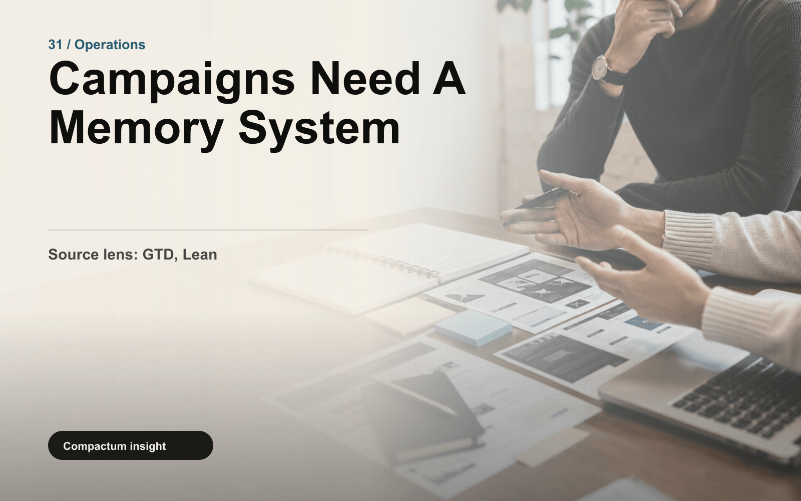 Campaigns Need A Memory System editorial photograph