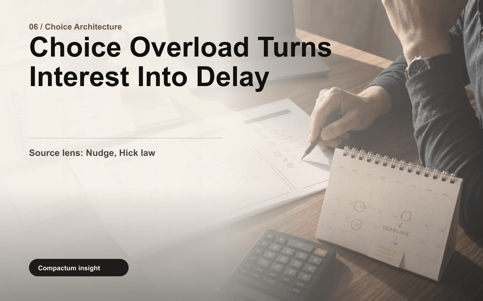 Choice Overload Turns Interest Into Delay editorial photograph