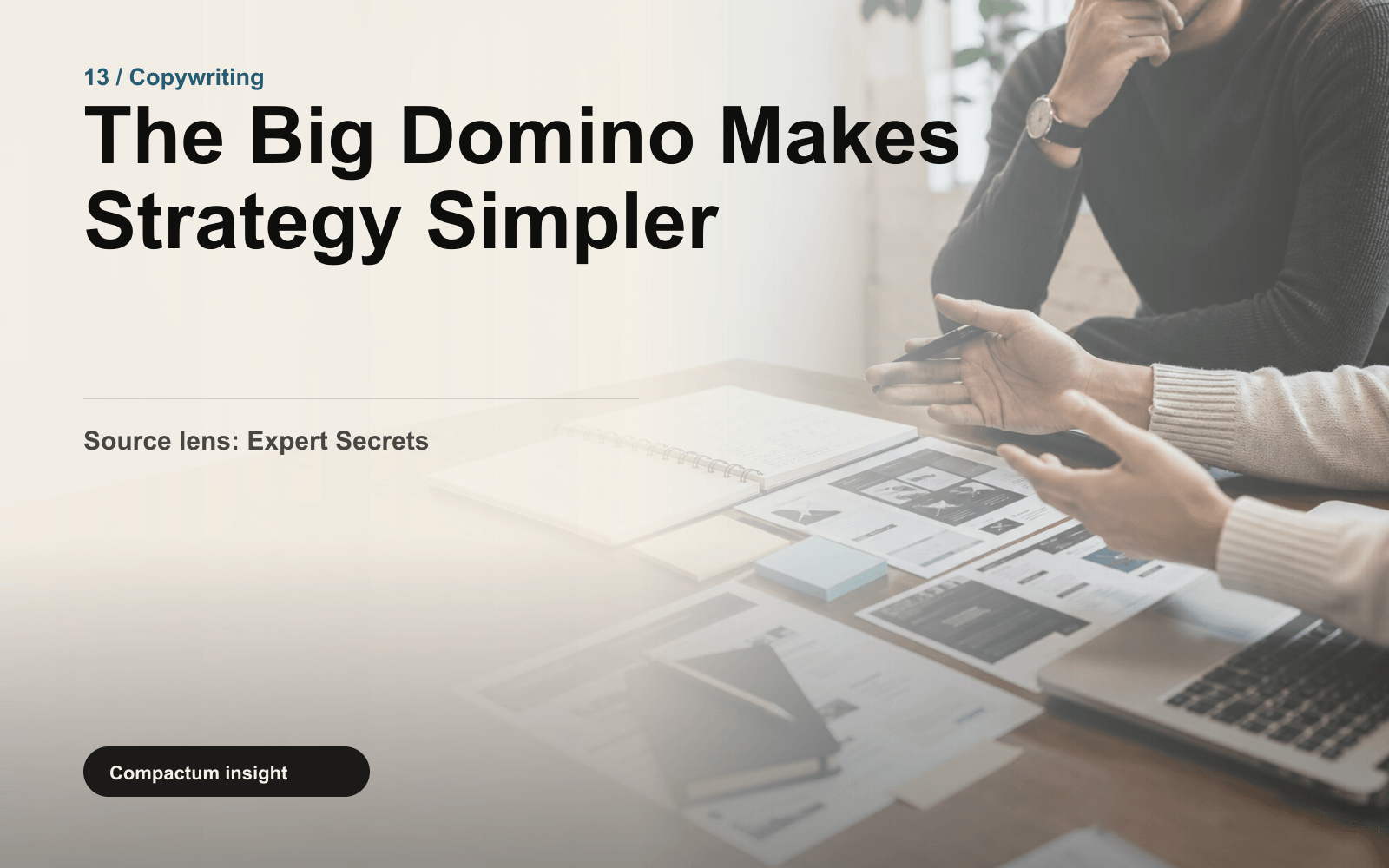 The Big Domino Makes Strategy Simpler editorial photograph