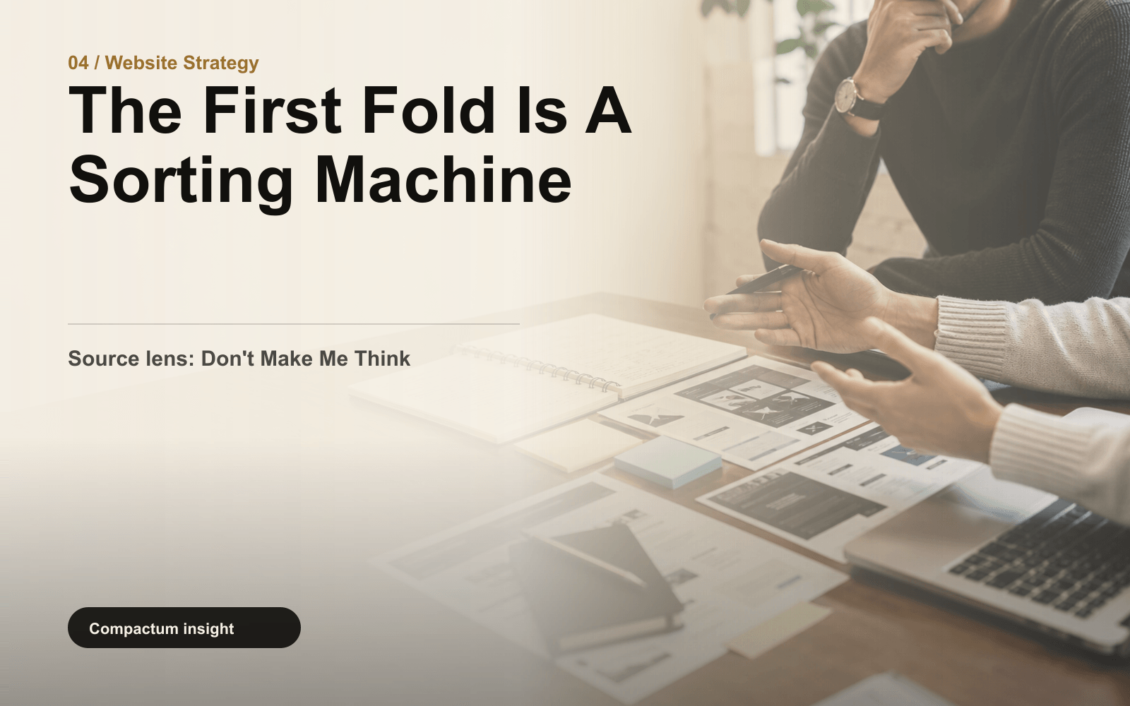 The First Fold Is A Sorting Machine editorial photograph
