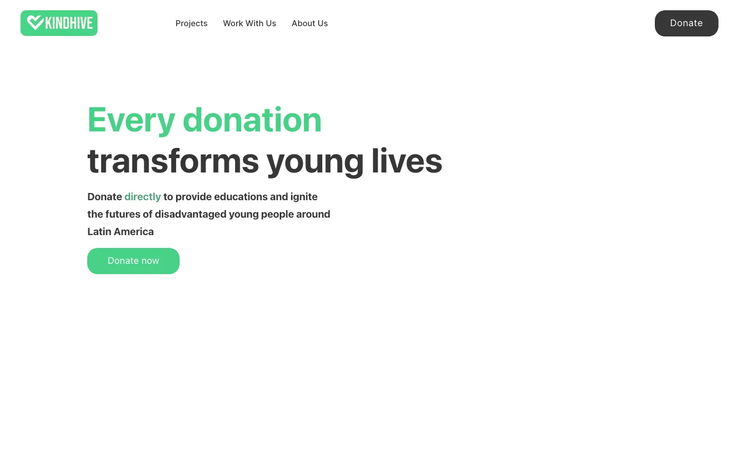 Kindhive website designed and developed for the business
