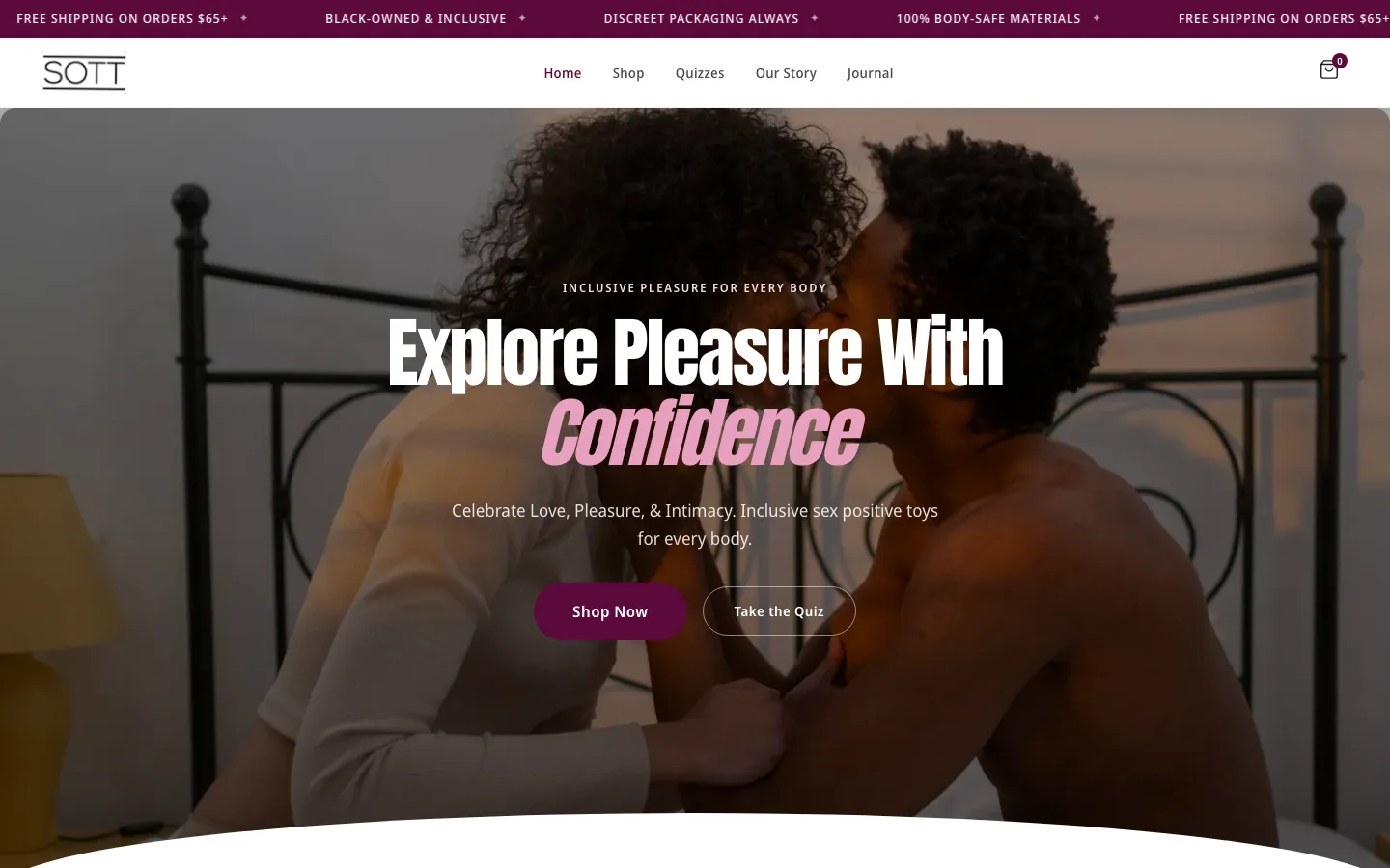 Sex on the Table website designed and developed for the business