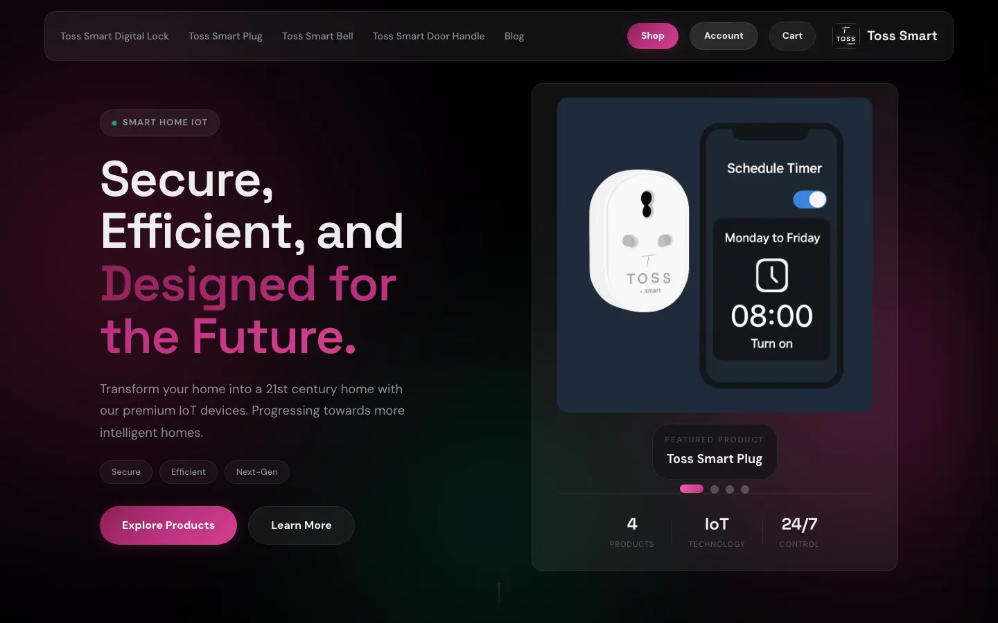 Toss Smart website screenshot